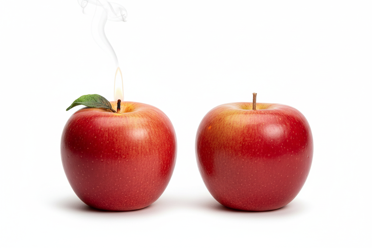 Christmas Eve Gift Apple Candle